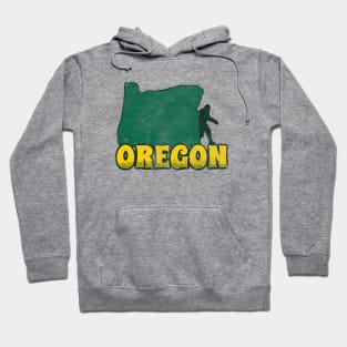 Oregon Bigfoot - distressed retro vintage cryptid Hoodie